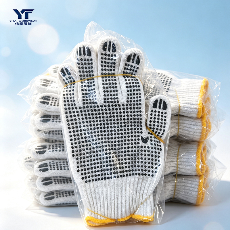 Plain Cotton Knit General Labor Work Gloves