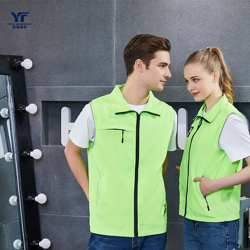 Volunteer Uniform Promotional Vest with Reflective Zipper 