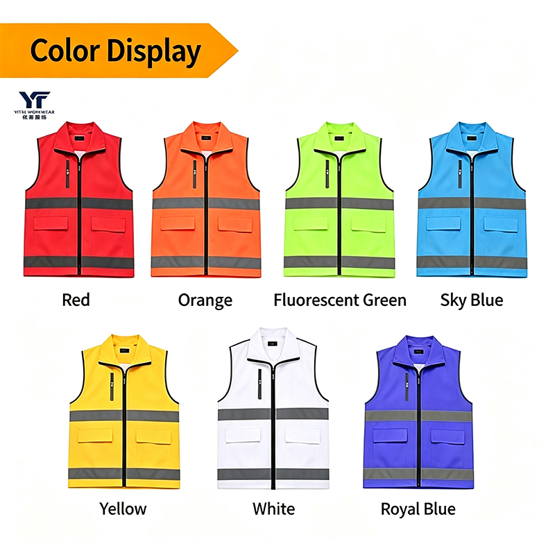 Color blocked Hi Vis Reflective Vest 