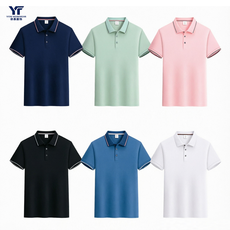 Custom Logo Print Basic Work Polo Shirt