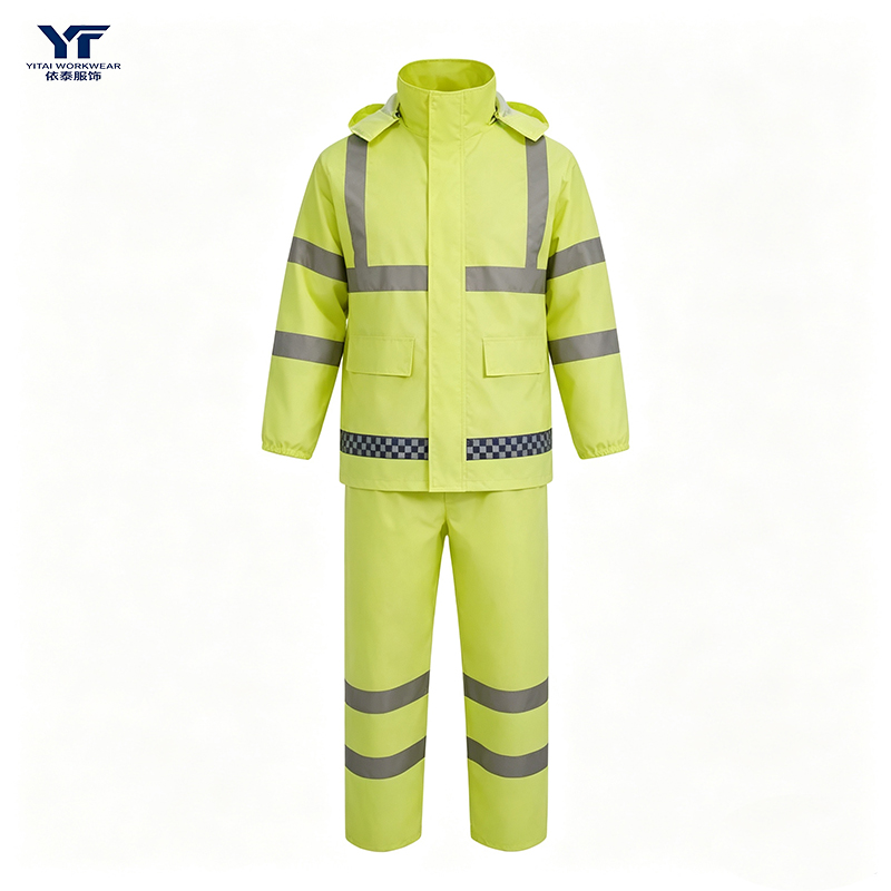 Reflective Raincoat Suit Oxford Cloth PVC Coated