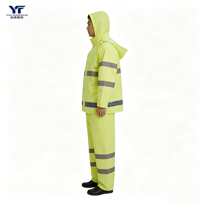 Reflective Raincoat Suit Oxford Cloth PVC Coated