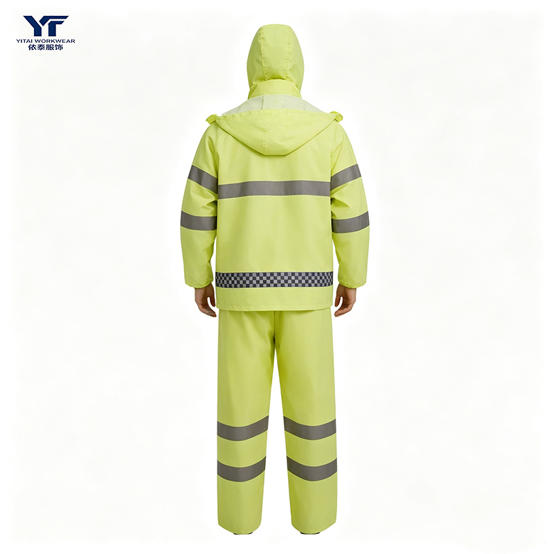 Reflective Raincoat Suit Oxford Cloth PVC Coated