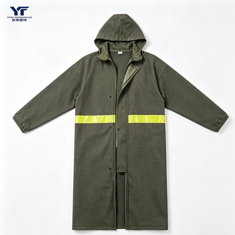 Extended Protection&High Visibility Long Rain Coat