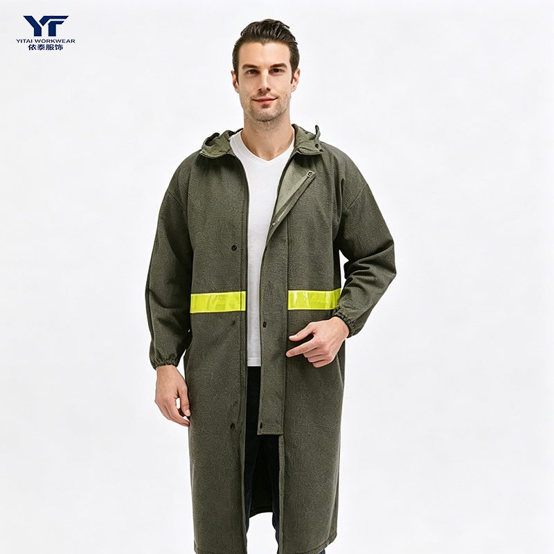 Extended Protection&High Visibility Long Rain Coat