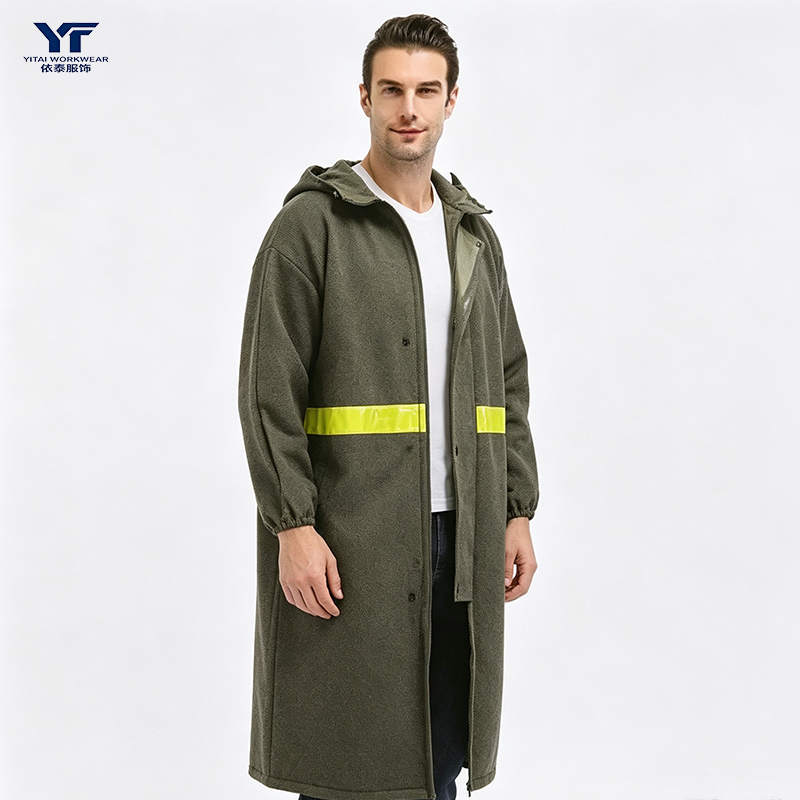 Extended Protection&High Visibility Long Rain Coat