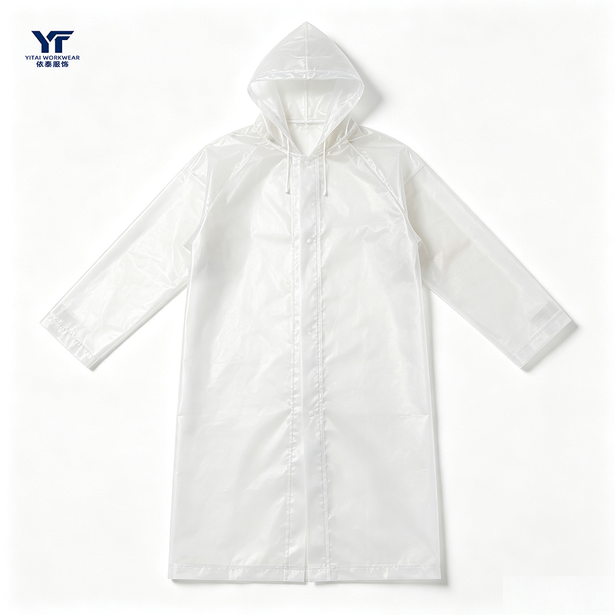 EVA Long Raincoat Poncho Reusable Waterproof Hooded